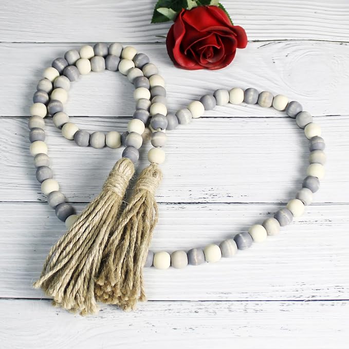 CVHOMEDECO. Wood Beads Garland - Image 2