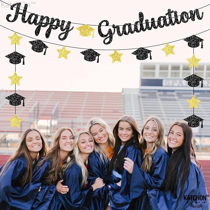 KatchOn Glitter Happy Graduation Banner | No DIY, Pre-Strung, 2026 Graduation - Image 8