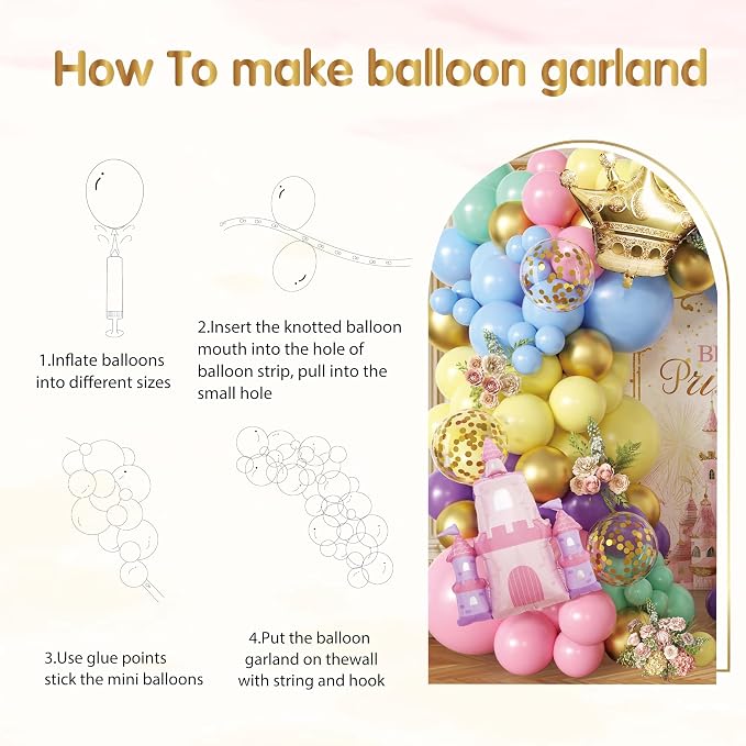 102pcs Princess Balloon Garland Arch Kit - Image 8