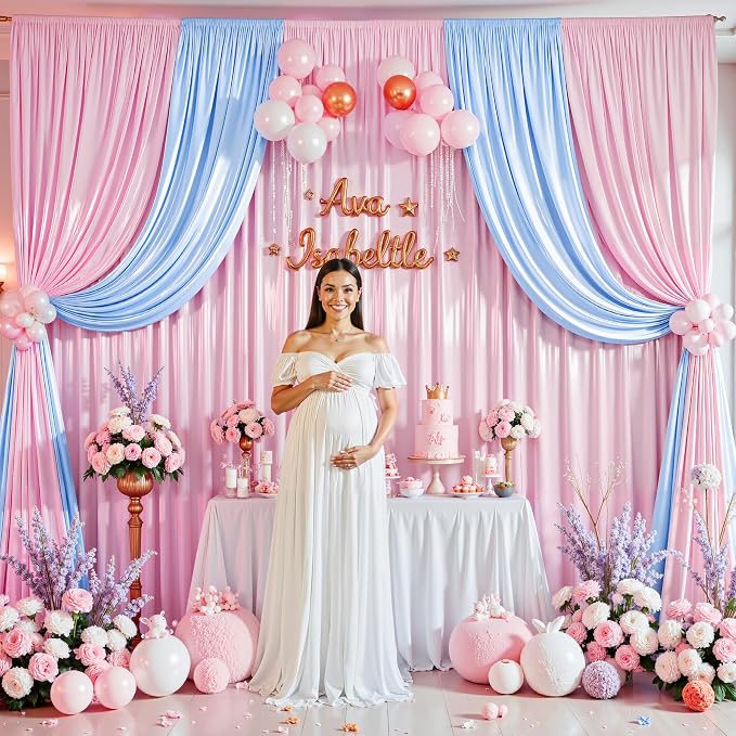 40x10ft Pink Glitter Backdrop Curtain - Image 6