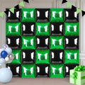 Black and Green Square Foil Balloons 25 Pcs Metallic Black and Green Balloons by Unknown