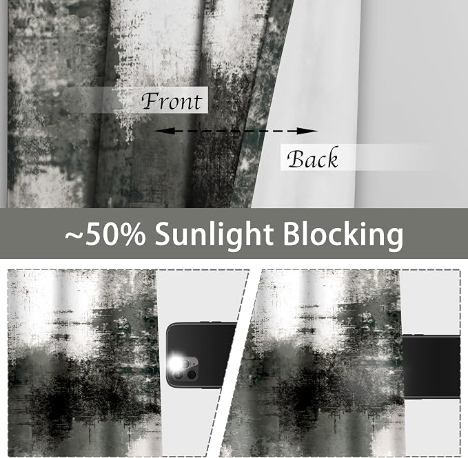 Asuexpect Abstract Curtains 2 Panels Abstract Rust Curtain Room Darkening - Image 2