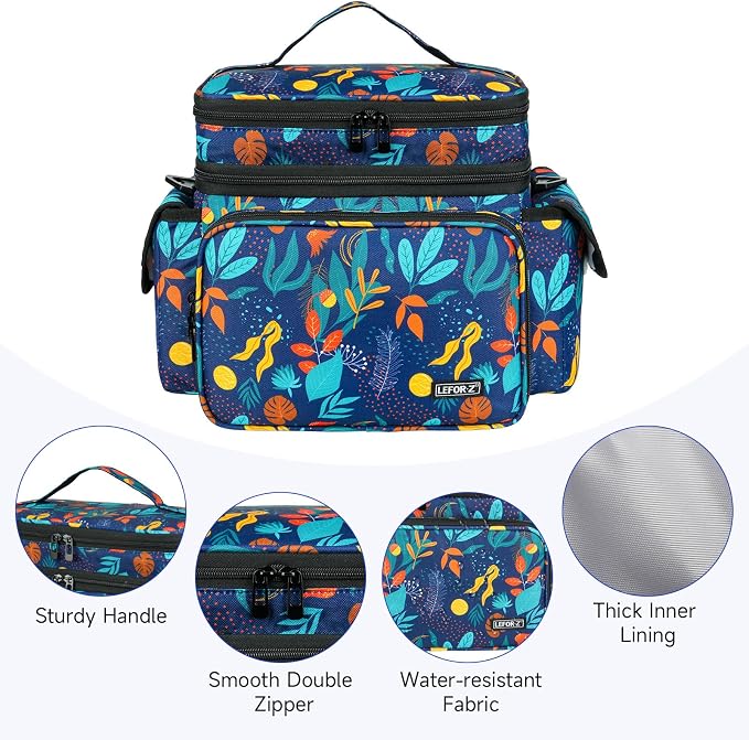 LEFOR·Z Small Sewing Supplies Organizer Bag, Sewing Box | Double-Layer Sewing - Image 5