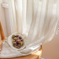 ENJOYBRIDAL Off White Curtains 63 Inch Length 2 Panels Boho Semi Sheer Drapes by ENJOYBRIDAL