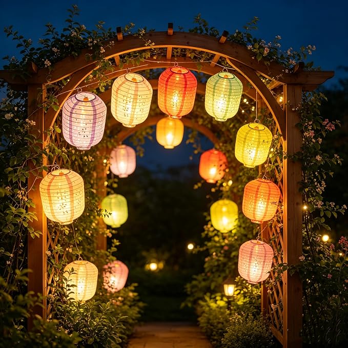 10PCS Paper Lanterns Chinese New Year Spring Festival Lantern 6inches Variety - Image 2