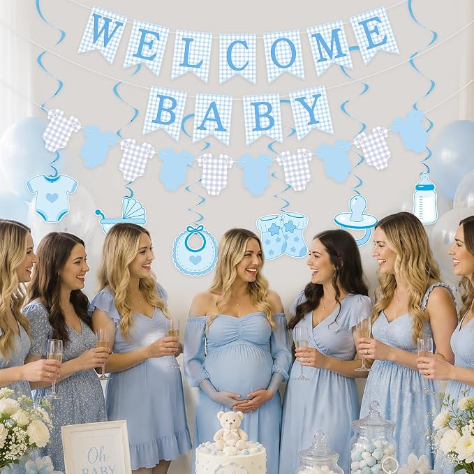 Baby Shower Decorations | Welcome Baby Sign Banner - Image 7