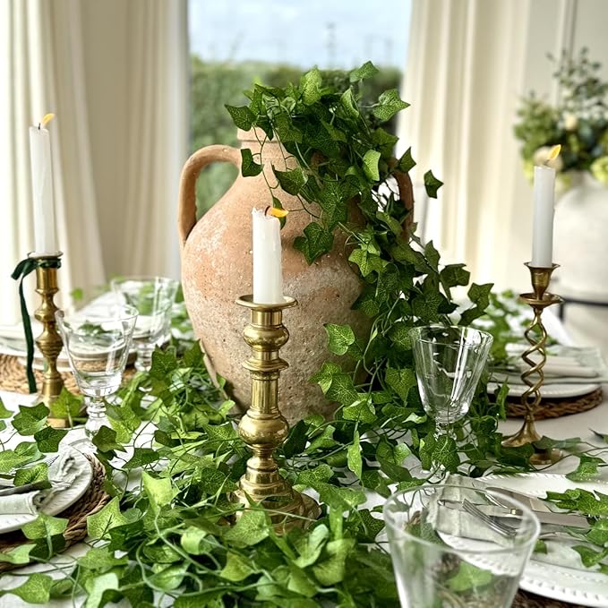 36 Pack 252Ft Artificial Ivy Garland, Fake Vines Leaf Garland Green Leaves Fake - Image 4
