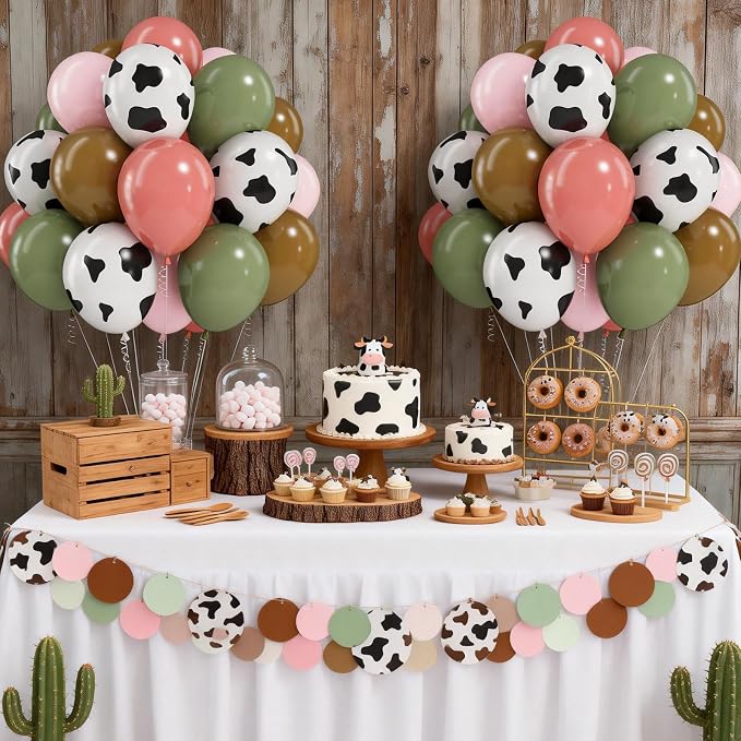 Cowgirl Balloon Dusty Blush Pink Sage Green Brown Tan Coffee Beige Sand White - Image 7