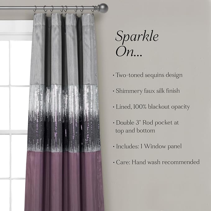 Lush Decor Night Sky 100% Blackout Lined Window Curtain Panel - Image 7
