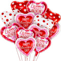 KatchOn White & Pink Heart Shaped Foil Balloons 18 Inch, Valentines Day by KatchOn