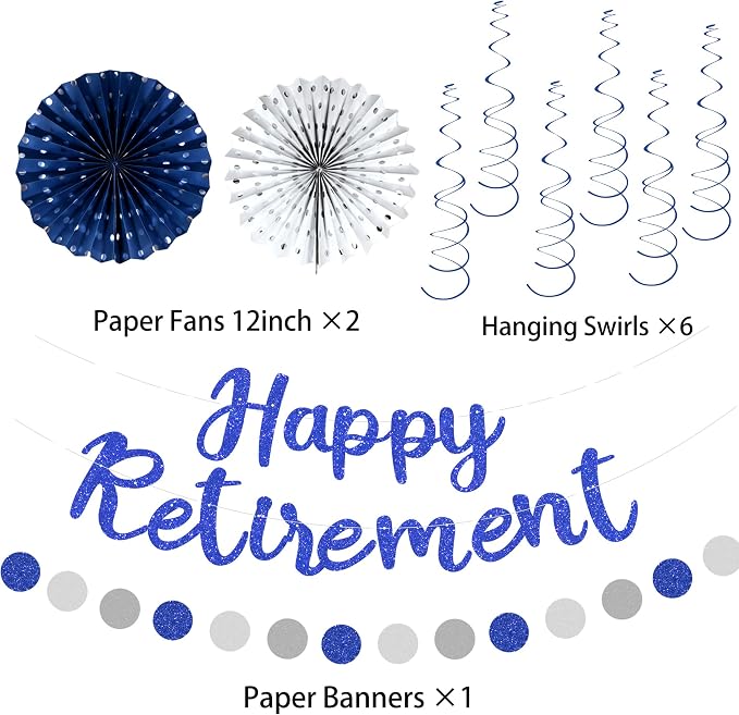 Holkcog Blue Retirement Party Decorations - Image 3