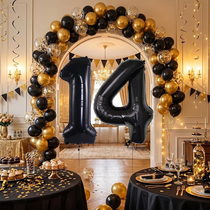 Number 14 Balloon Foil Mylar Balloons - Image 3