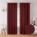 Tollpiz Linen Curtain Bedroom Rod Pocket Semi Sheer Curtains Burlap Light by Tollpiz