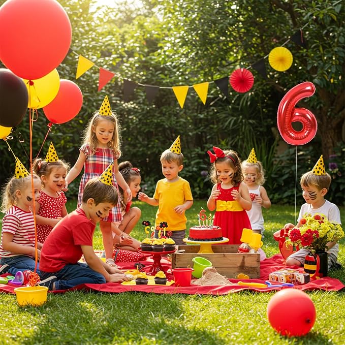 TONIFUL Number Balloon 16 Inch 10 Pcs Red 0-9 Birthday Number Balloons | Small - Image 5