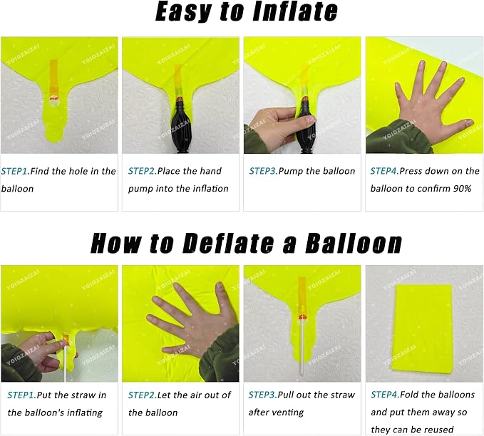 40 IN Fluorescent Yellow Number 5 Balloon Neon Yellow 5 Foil Balloon | - Image 3