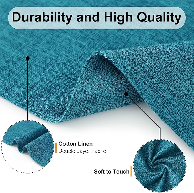 Homaxy Cloths Placemats for Dining Table Set of 6, Teal | Heat Resistant - Image 4