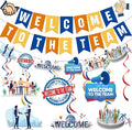Welcome To The Team Banner and Hanging Swirls, Welcome Banner, Welcome by Yavxzvbw