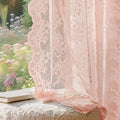 Anmao Vintage Lace Curtains 72 Inches Long 2 Panels Set, Romantic Elegant Light by Anmao