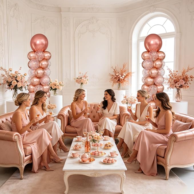 Rose Gold Balloon Column Stand Kit Set of 2 - Image 8