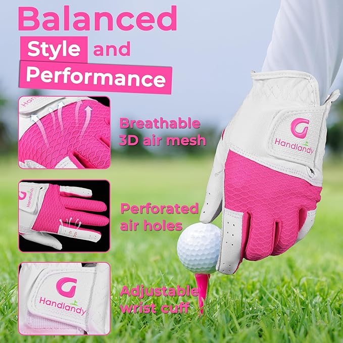 Golf Gloves Mens & Womens Performance Golf Gloves,Luxurious Palm Material for Unmatched Feel
