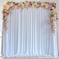 White Backdrop Curtain for Wedding Parties Backdrop Drapes 10x8FT | Wrinkle by Wokceer