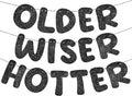 Fulmoon Set of 3 Pre Strung Older Wiser Hotter Glitter Banner Funny Birthday by Fulmoon