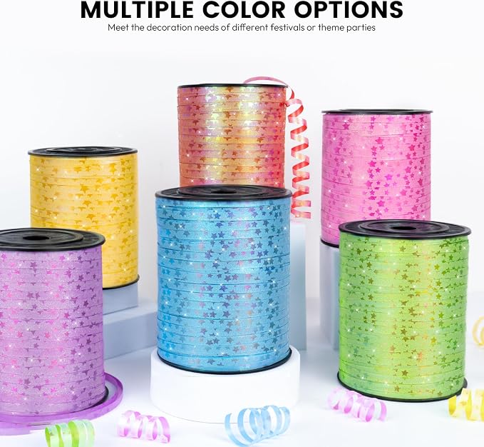 500 Yards Curling Ribbon for Gift Wrapping, 3/16" Balloon String for Christmas - Image 6