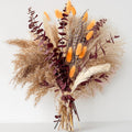 Fall Dried Flower Bouquet with Pampas Grass, Lavender & Red Eucalyptus –Boho by Unknown
