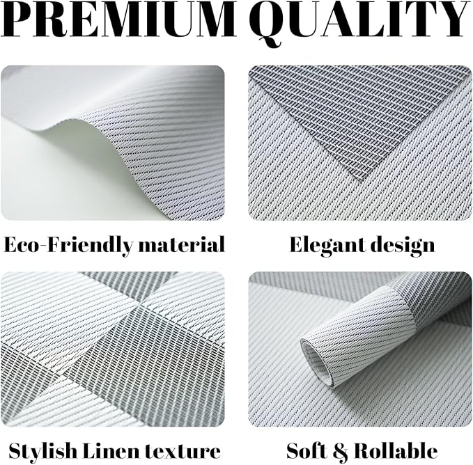 Placemats Set of 12 Vinyl/Plastic Woven Place Mats - Image 2