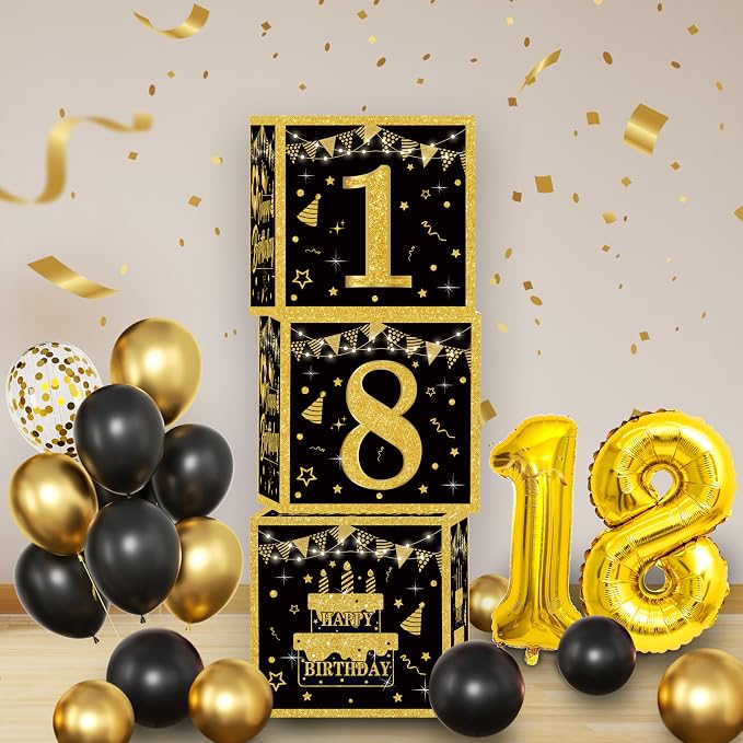 Gold 18th birthday decorations for boys Men - Image 3