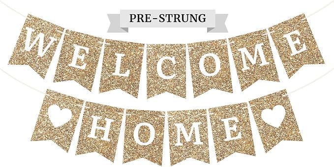 Pre-Strung Welcome Home Banner by PerfectOccasion