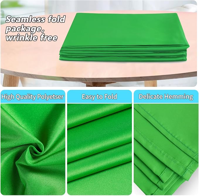 Green Backdrop - 10 x 20 ft, High Density Polyester Fabric - Image 4