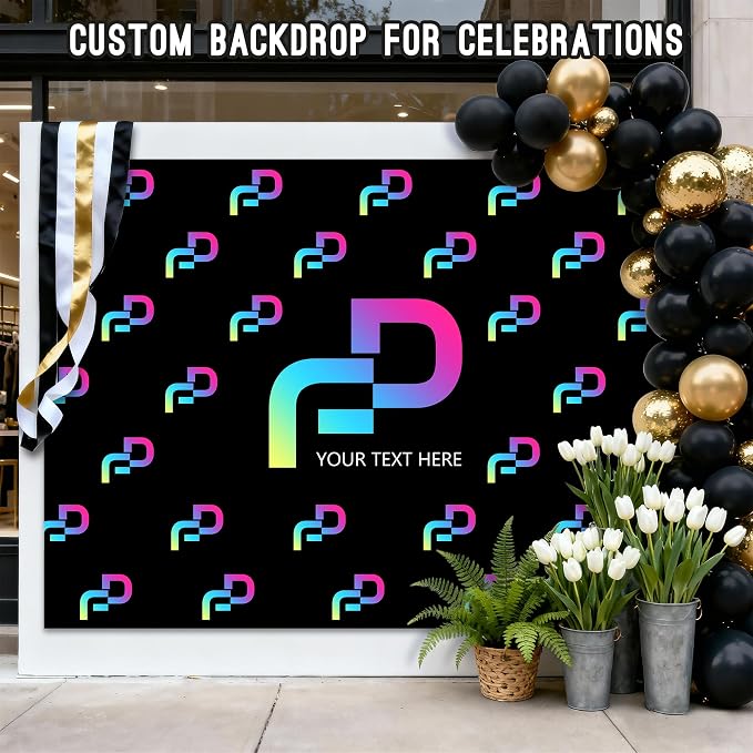 Custom Backdrop 6x6 Ft, Personalized Photo Backdrop Banner - Image 5