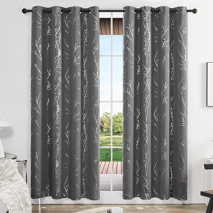 Deconovo Living Room Curtains 95 Inches Long, Thermal Insulated, Room Darkening - Image 2