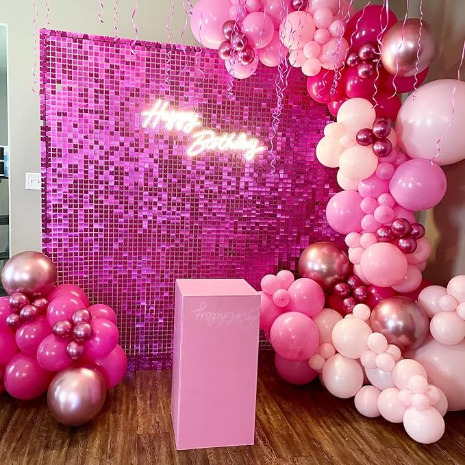 Hot Pink Balloons Garland Arch Kit 180pcs - Image 6