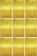 Voircoloria Gold Foil Fringe Backdrop Curtains, Birthday Party Decorations by Voircoloria