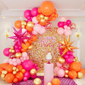 Pink Orange Balloon Garland Arch Kit by CboDecoBalloonArchKit