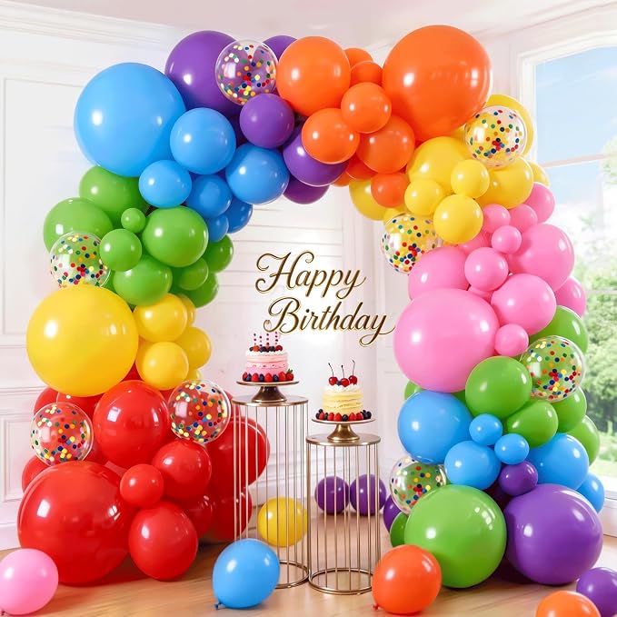 Rainbow Balloons Arch Kit by Kalyerparty