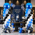 2 Sets Blue and Black White Balloon Column Stand Kit for, Adjustable Floor by Sonwyoung