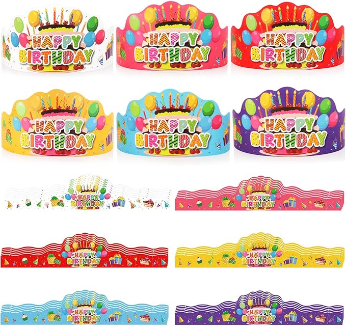 30 Pack Paper Crowns for Kids by Hxezoc