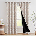 jinchan Blue Blackout Curtains 84 Inch Damask Vintage Grommet 2 Panels | Room by JINCHAN