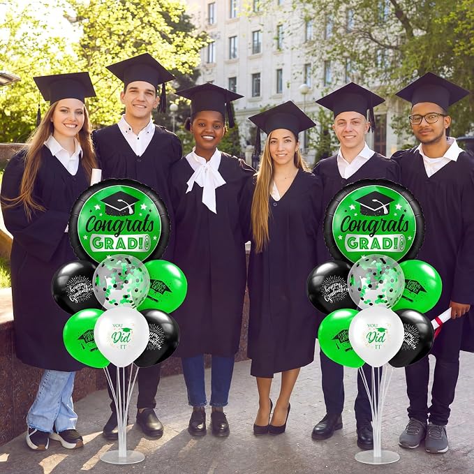 Kasyat 4 Set Green and Black 2026 Graduation Table Centerpiece Balloon Stand - Image 6