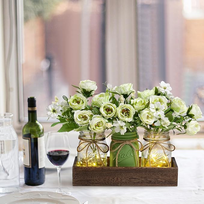 3 Pcs Mason Jar Centerpiece Table Decorations - Image 5