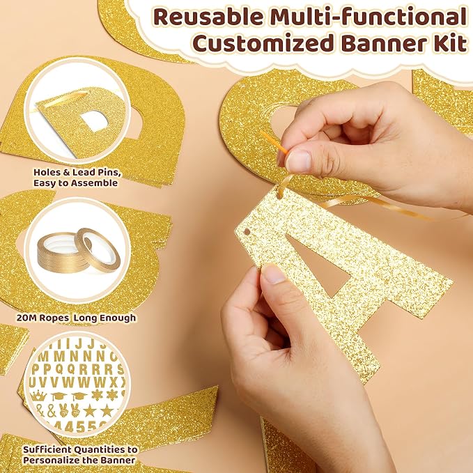 133PCS DIY Banner Kit with Letters Symbols, Make Your Own Banner, Personalized - Image 4