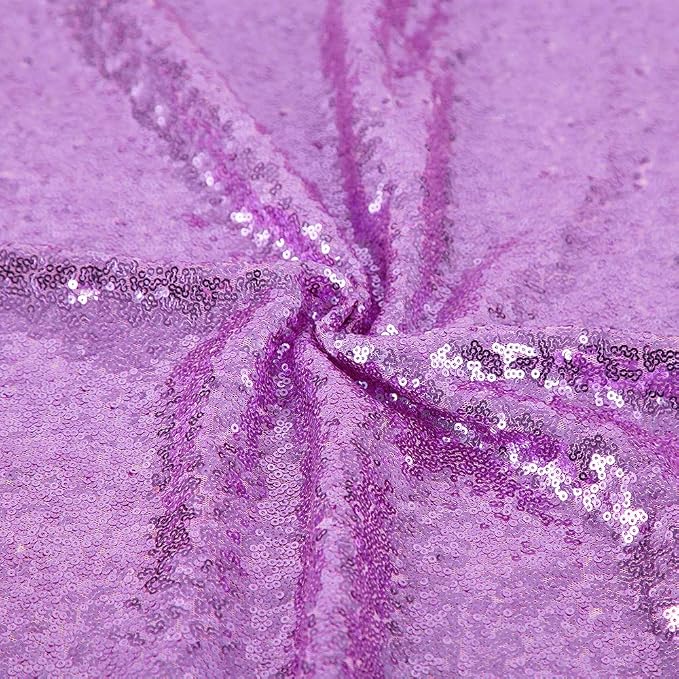 JYFLZQ Lavender Sequin Backdrop Curtains 8ft x 8ft 1 Panel Glitter Photo Booth - Image 4