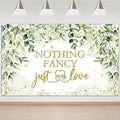 Avezano Nothing Fancy Just Love Banner Sage Green Bridal Shower Decorations by AVEZANO