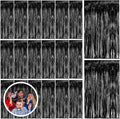 20 Pack Black Party Streamers Backdrop Tinsel Foil Fringe Curtains Halloween by BOMSI