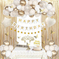 Amandir White and Gold Birthday Decorations by Amandir
