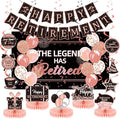 Happy Retirement Party Decorations Men Women, Rose Gold Retirement Party by Plceucsrs