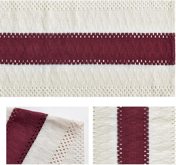 Artoid Mode Red Farmhouse Rustic Christmas Table Runner 12x90 Inch | Seasonal - Image 6